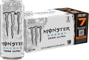 Monster Energy Zero Ultra, Sugar Free Energy Drink, 16 Ounce Monster Energy Zero Ultra, Sugar Free Energy Drink, 16 Ounce | Pack of 15
