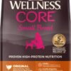 Wellness CORE Dry Dog Food, Small Breed, Grain-Free, High Protein, Natural, Original Turkey & Chicken Recipe, (4-Pound Bag)