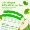 FOODOLOGY Collagen Centella Jelly (Green Apple) – Collagen Peptide with PDRN – Biotin, Vitamin A & E for Skin Glow, Hair & Nails – Korean Beauty Supplement – 10 Sticks