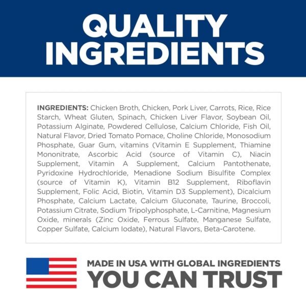 Hill's Science Diet Senior Vitality Adult 7+, Senior Premium Nutrition, Wet Cat Food, Chicken & Vegetable Stew, 2.9 oz. Cans, 24-Pack