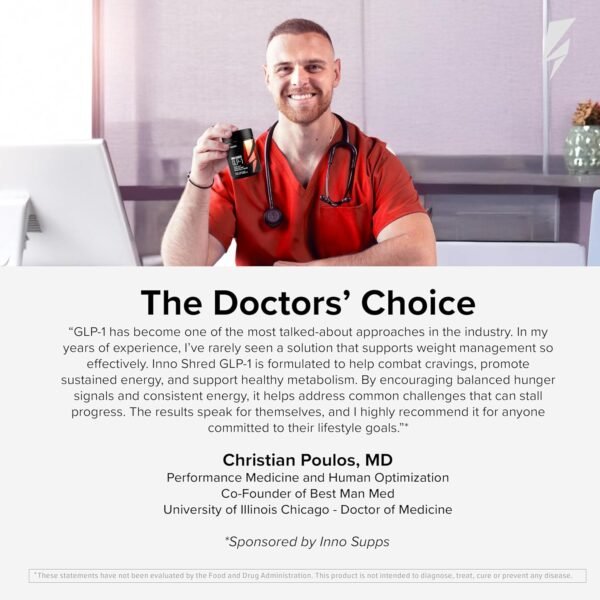 81ekDretD6L._AC_SL1500_.jpg InnoSupps Inno Shred GLP-1 - Thermogenic Support + Appetite Support + Energy* - Berberine + Chromium - 60 Capsules. 30 Servings.