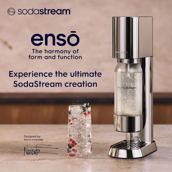 SodaStream Enso Sparkling Water Maker Kit - includes CO2 and Carbonating Bottle