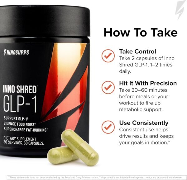 81tKZmFDwZL._AC_SL1500_.jpg InnoSupps Inno Shred GLP-1 - Thermogenic Support + Appetite Support + Energy* - Berberine + Chromium - 60 Capsules. 30 Servings.